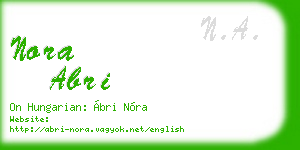 nora abri business card